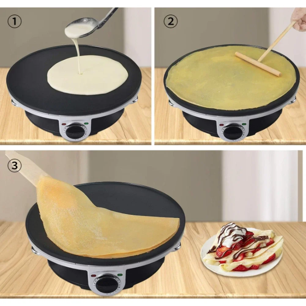 Health and Home Crepe Maker - 13 Inch Crepe Maker & Electric Griddle & Non-stick